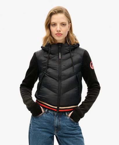 Women's Hooded Storm Fuji Hybrid Bomber Jacket Black - Size: 10 - Superdry - Modalova