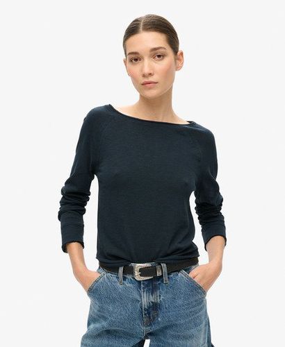 Damen Langärmeliges French Terry Oberteil - Größe: 44 - Superdry - Modalova