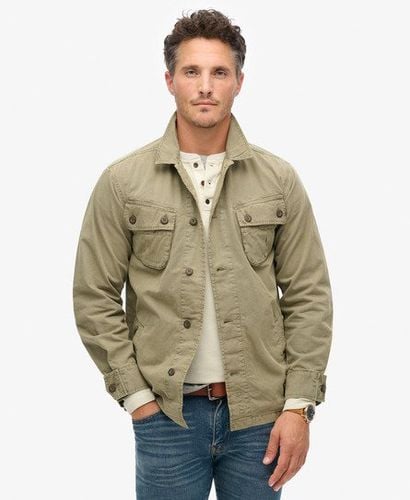 Men's Fully lined Military Overshirt Jacket, Green, Size: L - Superdry - Modalova