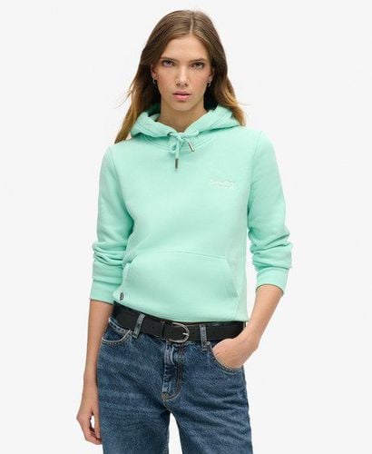 Women's Essential Logo Hoodie Green / Beach Glass Green - Size: 12 - Superdry - Modalova