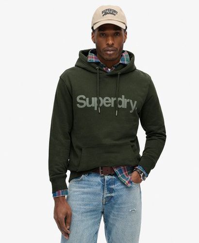 Men's Core Logo City Loose Fit Hoodie Khaki / Army Khaki - Size: L - Superdry - Modalova