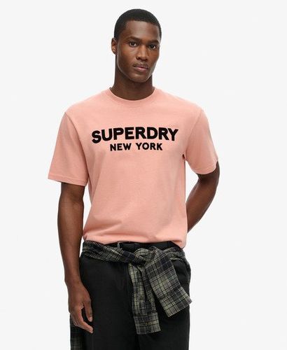 Men's Luxury Sport Loose T-Shirt Brown / Cameo Brown - Size: L - Superdry - Modalova