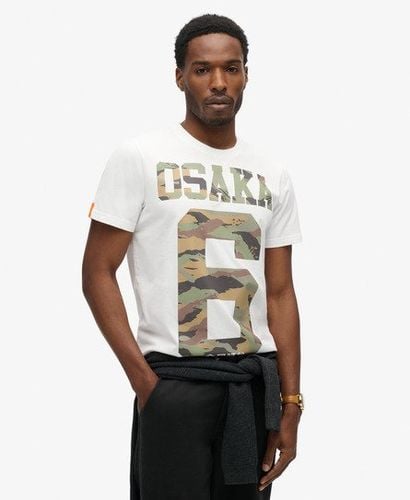 Men's Mens Classic Osaka 6 Camo Standard T-Shirt, White, Size: S - Superdry - Modalova