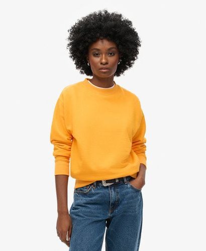 Women's Essential Logo Sweatshirt Orange / Satsuma Orange - Size: 12 - Superdry - Modalova