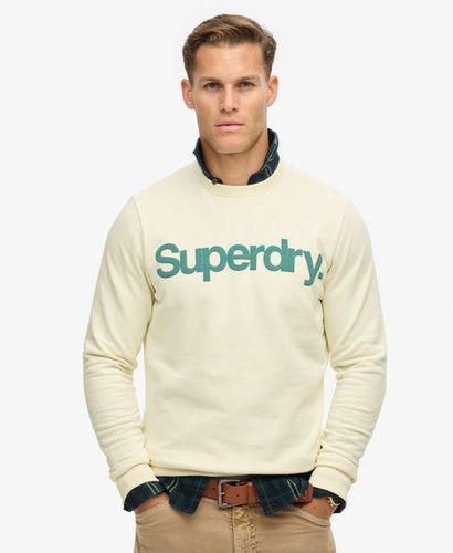 Men's Classic Core Logo Sweatshirt White / Oyster Cream - Size: L - Superdry - Modalova