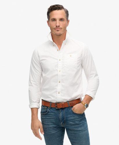 Men's The Merchant Store - Long Sleeved Shirt White / Optic - Size: M - Superdry - Modalova