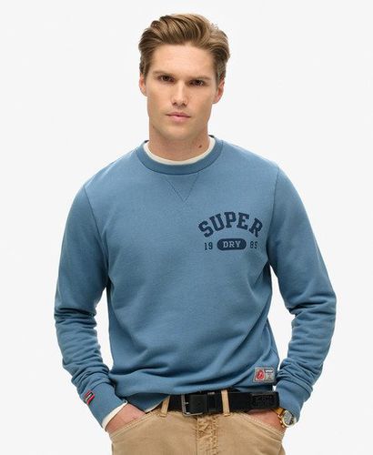 Men's Athletic Printed Sweatshirt Blue / Wedgewood Blue - Size: XL - Superdry - Modalova