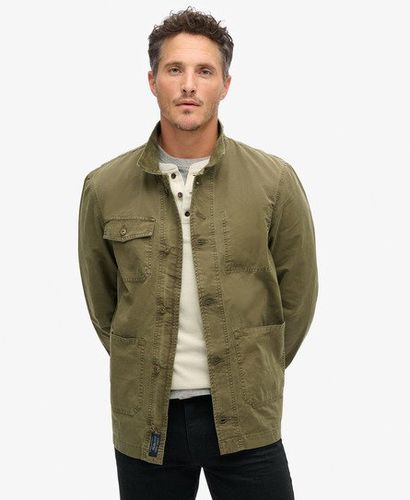 Men's The Merchant Store - Cotton Work Jacket Green / Chive Green - Size: L - Superdry - Modalova