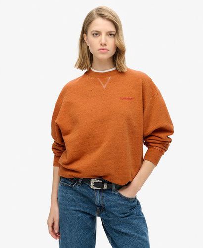 Women's Essential Logo Overdyed Sweatshirt Orange / Denver Orange - Size: 10 - Superdry - Modalova