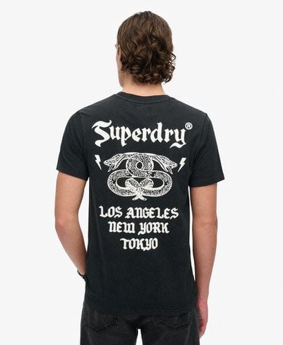 Herren T-Shirt mit Rocker-Grafik im Retro-Look - Größe: Xxl - Superdry - Modalova