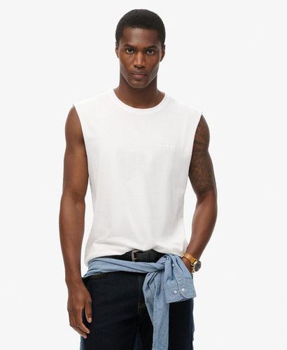 Men's Organic Cotton Essential Logo Tank Top White / Optic - Size: XL - Superdry - Modalova