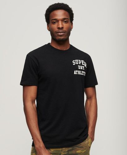 Men's Embroidered Superstate Athletic Logo T-Shirt Black - Size: XL - Superdry - Modalova