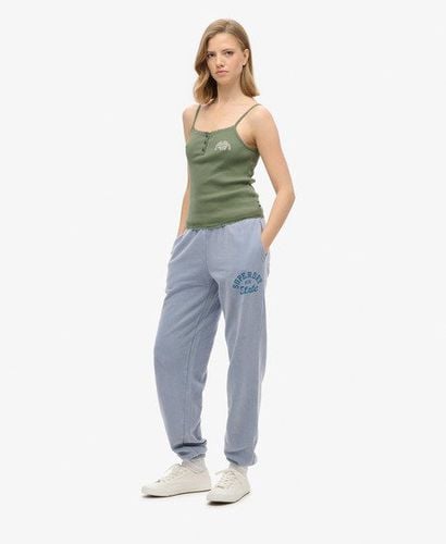 Damen Athletic Essentials Jogginghosen mit Vintage-Waschung und Grafik - Größe: 38 - Superdry - Modalova