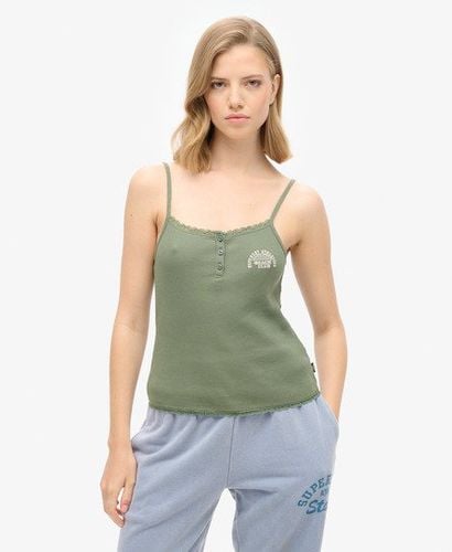 Damen Athletic Essentials Button Down Cami Top - Größe: 6-8 - Superdry - Modalova