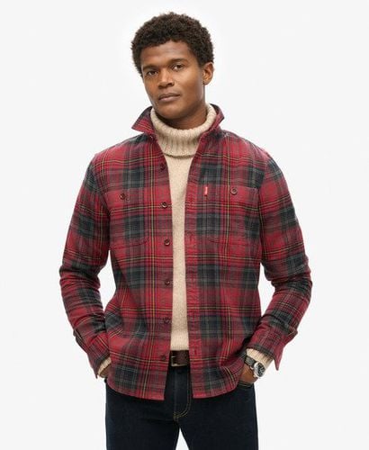 Men's Vintage Check Overshirt Red / Boseman Check Red - Size: S - Superdry - Modalova