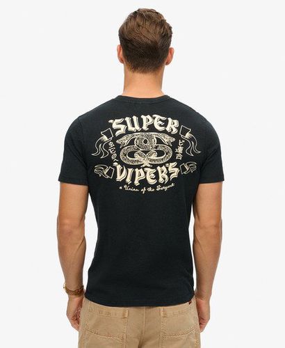 Herren T-Shirt mit Rocker-Grafik im Retro-Look, Größe: XXL - Superdry - Modalova