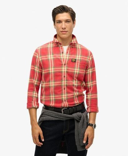 Men's Long Sleeve Cotton Lumberjack Shirt Red / Drayton Check Red - Size: L - Superdry - Modalova