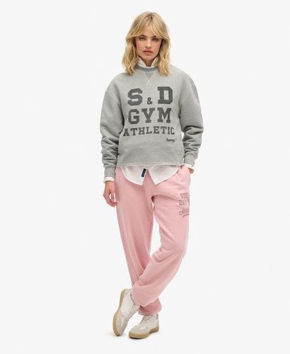 Damen Athletic Essentials Jogginghosen mit Vintage-Waschung und Grafik - Größe: 44 - Superdry - Modalova