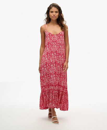 Women's Long Cami Dress Red / Boho Red - Size: 12 - Superdry - Modalova