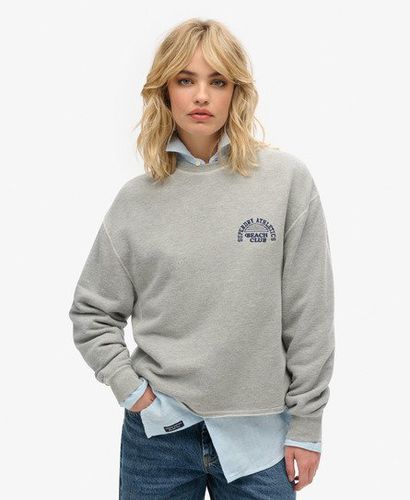 Women's Athletic Essentials Sweatshirt Grey / Grey Marl - Size: 12 - Superdry - Modalova