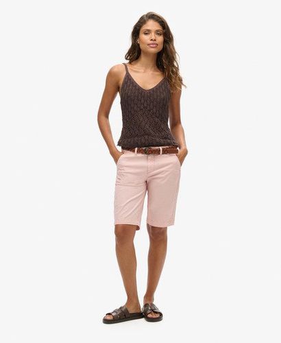 Women's Chino City Shorts Pink / Peach Whip Pink - Size: 10 - Superdry - Modalova