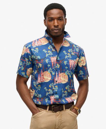 Men's Hawaiian Shirt Blue / Wisteria Blue - Size: M - Superdry - Modalova