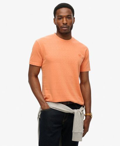 Men's Organic Cotton Vintage Texture T-Shirt Orange / Smoked Rust Orange - Size: Xxl - Superdry - Modalova