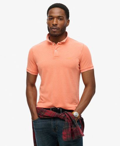 Men's Destroyed Polo Shirt Orange / Sunburst Coral - Size: Xxl - Superdry - Modalova