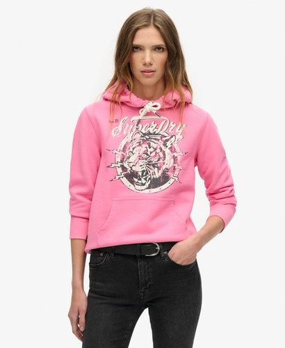 Women's Archive Graphic Hoodie Pink / Marne Pink - Size: 10 - Superdry - Modalova