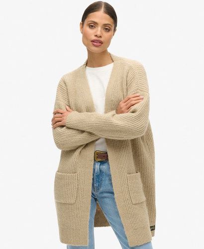 Damen Langer Essential Strickcardigan - Größe: 38-40 - Superdry - Modalova