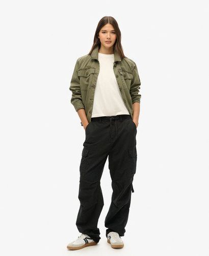 Women's Low Rise Parachute Cargo Pants Black - Size: 32/30 - Superdry - Modalova