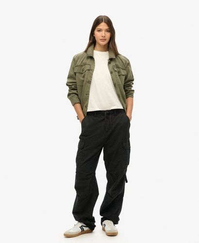 Women's Low Rise Parachute Cargo Pants Black - Size: 34/32 - Superdry - Modalova