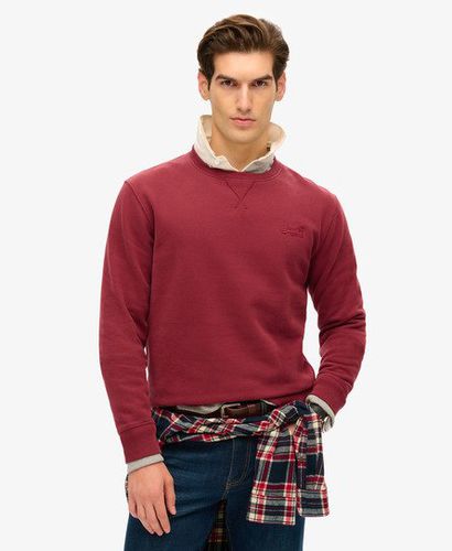 Men's Essential Logo Crew Sweatshirt Red / Rich Burgundy - Size: L - Superdry - Modalova