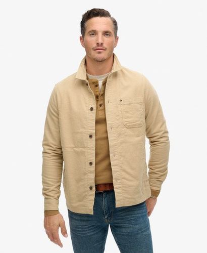 Men's The Merchant Store - Moleskin Overshirt Green / Canyon Beige - Size: L - Superdry - Modalova