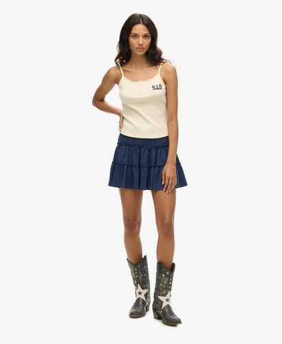 Damen Gestufter Jersey-minirock - Größe: 34 - Superdry - Modalova