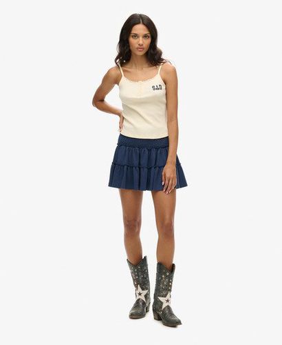 Damen Gestufter Jersey-Minirock - Größe: 36 - Superdry - Modalova