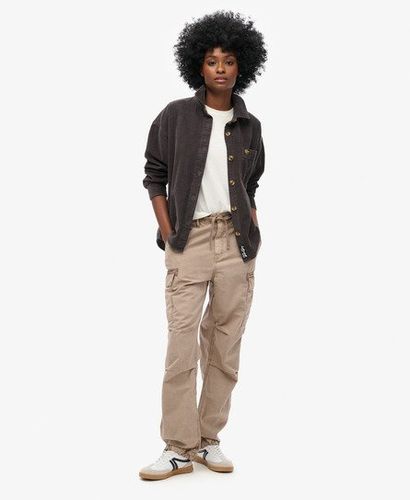 Women's Low Rise Parachute Cargo Pants Beige / Cinder - Size: 30/30 - Superdry - Modalova