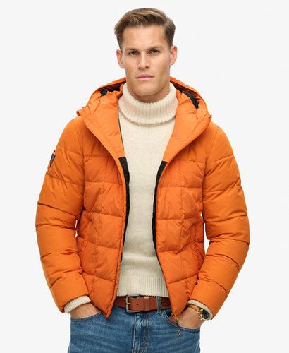 Men's Expedition Hooded Puffer Jacket Orange / Marmalade Orange - Size: L - Superdry - Modalova