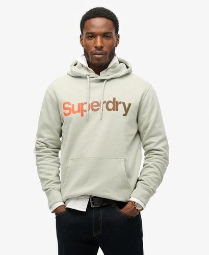 Men's Core Logo Fade Loose Hoodie Light Grey / Puritan Grey - Size: M - Superdry - Modalova