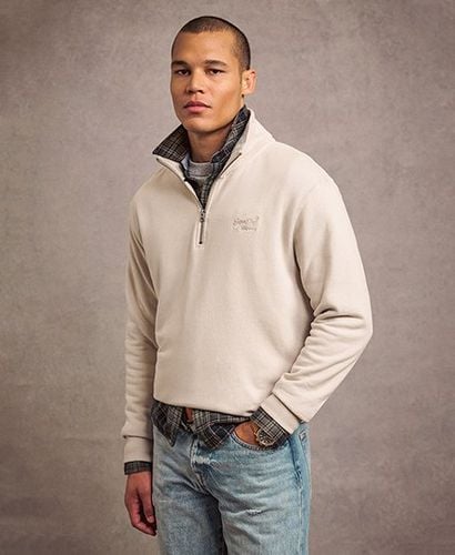 Men's Essential Logo Henley Sweatshirt Beige / Light Stone Beige - Size: S - Superdry - Modalova