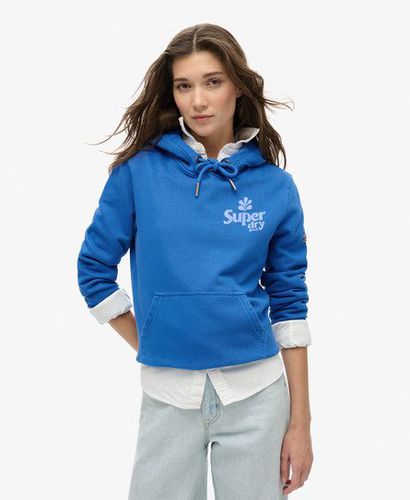 Women's Cooper Tonal Logo Hoodie Blue / Royal Mid Blue - Size: 16 - Superdry - Modalova