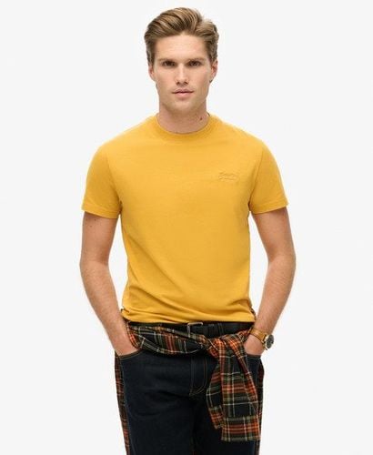 Men's Essential Logo Embroidered T-Shirt Yellow / Winter Gold - Size: XL - Superdry - Modalova