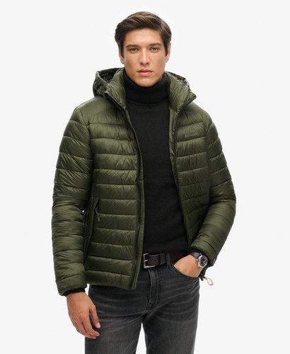 Men's Hooded Fuji Sport Padded Jacket Green / Dark Moss Green - Size: XL - Superdry - Modalova