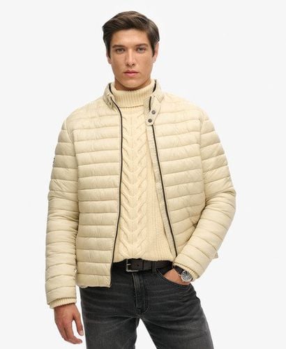 Men's Fully lined Lightweight Short Puffer Coat, Beige, Size: M - Superdry - Modalova