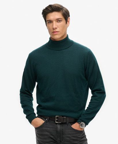 Men's Merino Roll Neck Jumper Green / Pine - Size: Xxl - Superdry - Modalova