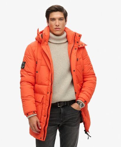 Men's Men's Logo Badge Expedition Padded Parka Coat, Orange, Size: L - Superdry - Modalova