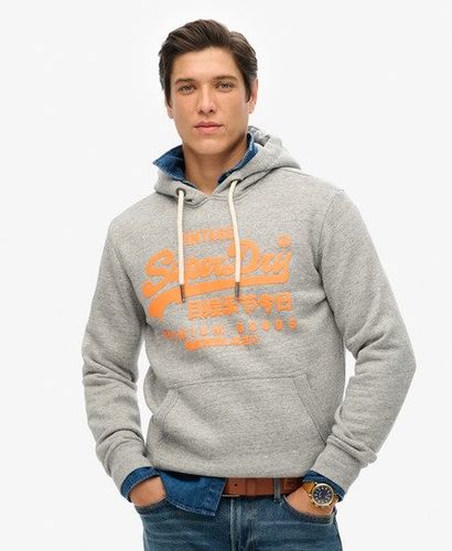 Mens Classic Neon Hoodie, Grey, Size: S - Superdry - Modalova