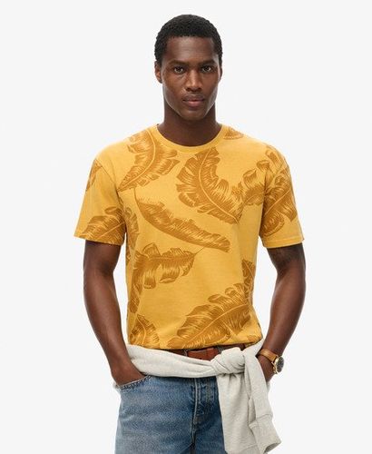 Men's Vintage Overdye Printed T-Shirt Yellow / Desert Yellow - Size: M - Superdry - Modalova