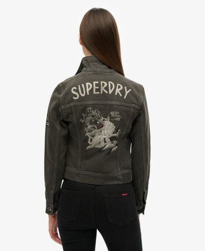 Damen Verkürzte St Tropez Workwear-Jacke Bedruckt, Größe: 38 - Größe: 38 - Superdry - Modalova