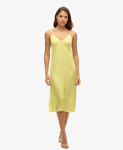Women's Satin Cami Midi Dress Green / Celery Green - Size: 14 - Superdry - Modalova